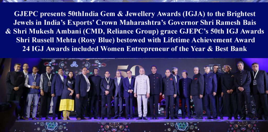 GJEPC presents 50thIndia Gem & Jewellery Awards (IGJA)